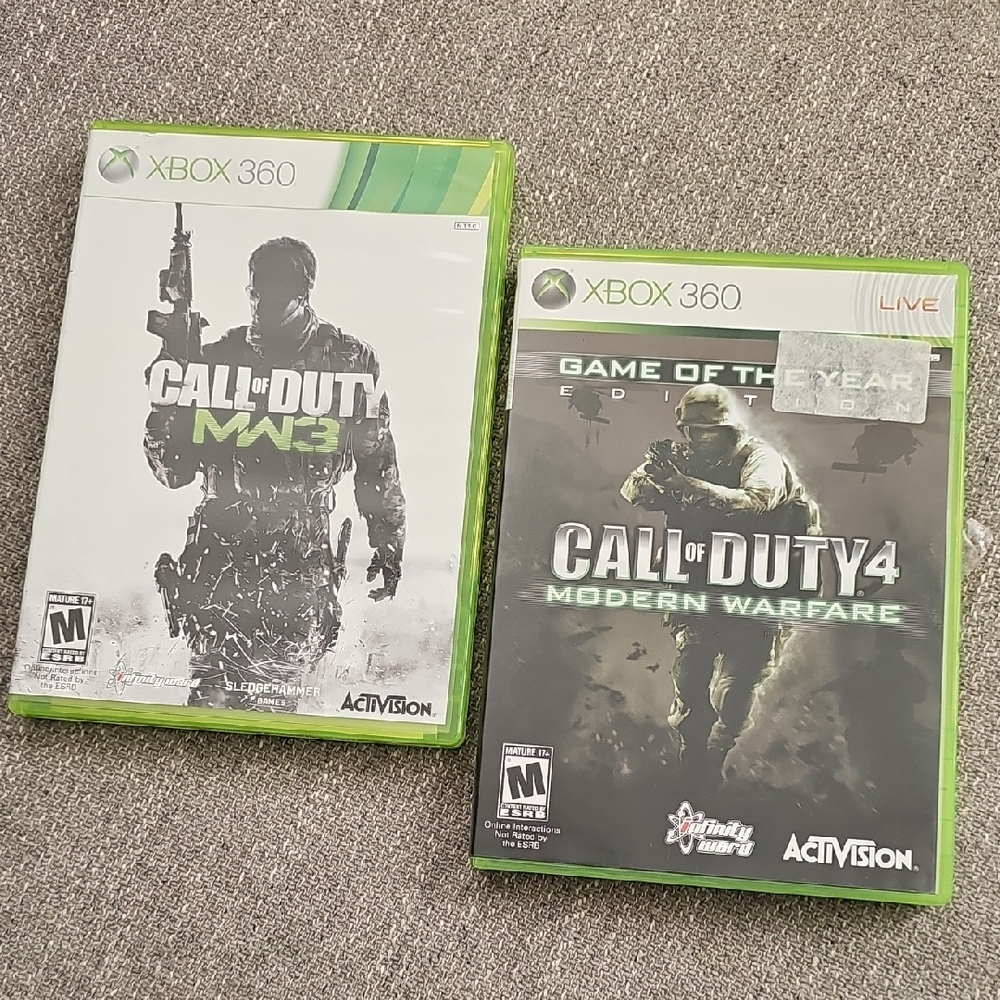 Call of Duty COD Xbox 360 Modern Warfare MW3 MW4 Live